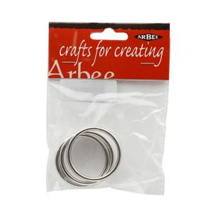 Arbee Metal Rings 4 Pack Silver 38 mm