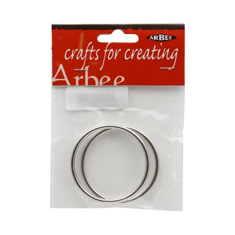 Arbee Metal Rings 2 Pack Silver