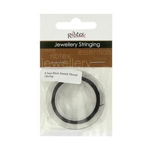 Ribtex Jewellery Stringing Jelly Elastic Black