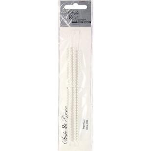 Ribtex Style & Grace Glass Pearls 105 Pack White 4 mm