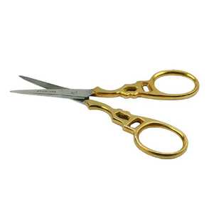 Birch Moulded Needle Work Scissors Gold 90 mm