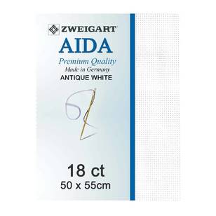 Aida 18 Count Fat Quarter Silver & White