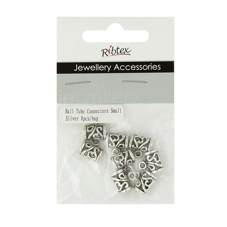 Ribtex Jewellery Accessories Tube Connectors Silver