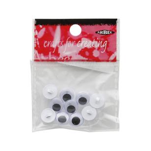Arbee Sew On Joggle Eyes 10 Pack Black 10 mm