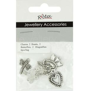 Ribtex Jewellery Accessories Hearts, Butterflies & Dragonflies Silver