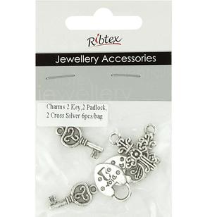 Ribtex Jewellery Accessories Keys, Crosses & Padlocks Silver