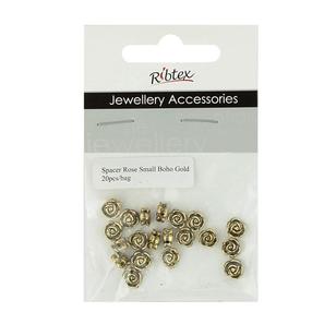Ribtex Jewellery Accessories Bali Rose Spacers Bohemian Gold Small