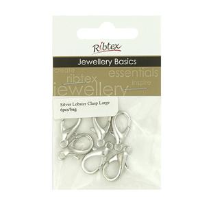 Ribtex Jewellery Basics Lobster Clasp 6 Pack Silver 21 mm