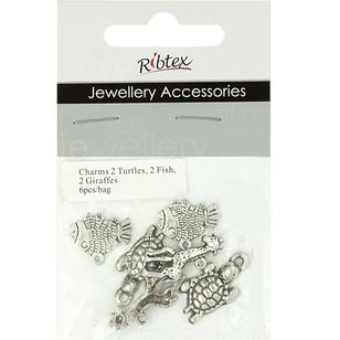 Ribtex Jewellery Accessories Turtles, Fish & Giraffes Silver