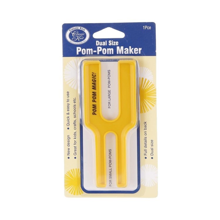 Classic Knit Dual Pom Pom Maker Yellow
