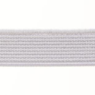 Birch Woven Elastic Sold By The Metre White