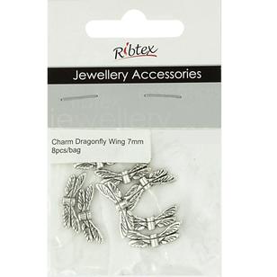 Ribtex Jewellery Accessories Dragonfly Wing Charms Silver
