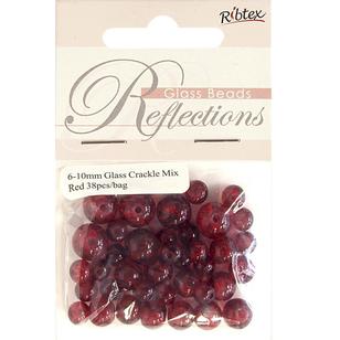 Ribtex Reflections Crackle Mix Red 6 - 10 mm