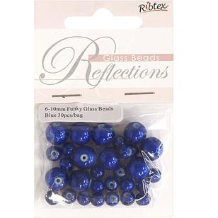 Ribtex Reflections Funky Spider Mix Blue 6 - 10 mm