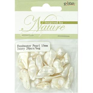 Ribtex Inspired by Nature Lumpy Freshwater Pearls Ivory 15 mm