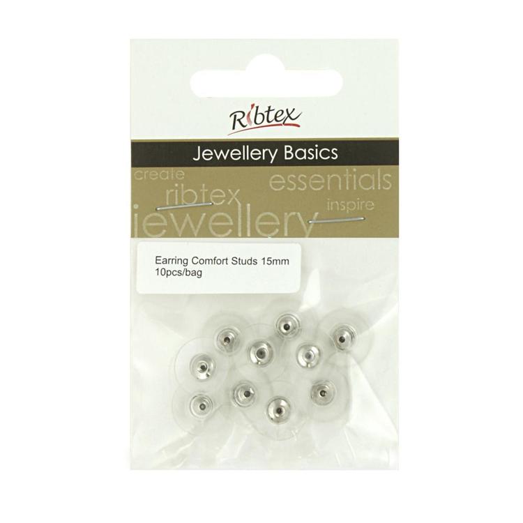 Ribtex Jewellery Basics Earring Comfort Studs Silver 15 mm