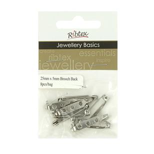 Ribtex Jewellery Basics Brooch Back Antique Silver 25 mm