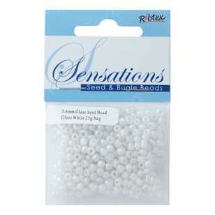 Ribtex Sensations Large Seed Bead White 3.6 mm