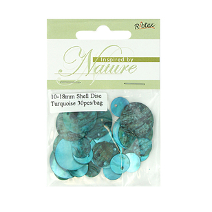 Ribtex Inspired By Nature Shell Discs Turquoise
