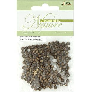 Ribtex Inspired By Nature Wood Seed Beads Dark Brown 5 mm