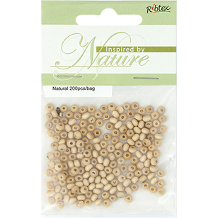 Ribtex Inspired By Nature Wood Seed Beads Natural 5 mm
