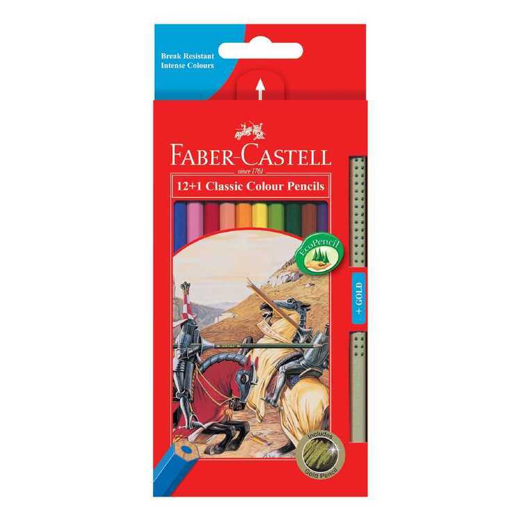 Faber Castell Classic Colour Pencils 12 Pack Multicoloured