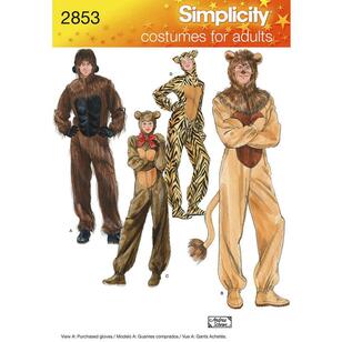Simplicity Pattern 2853 Adult Costumes  X Small - X Large