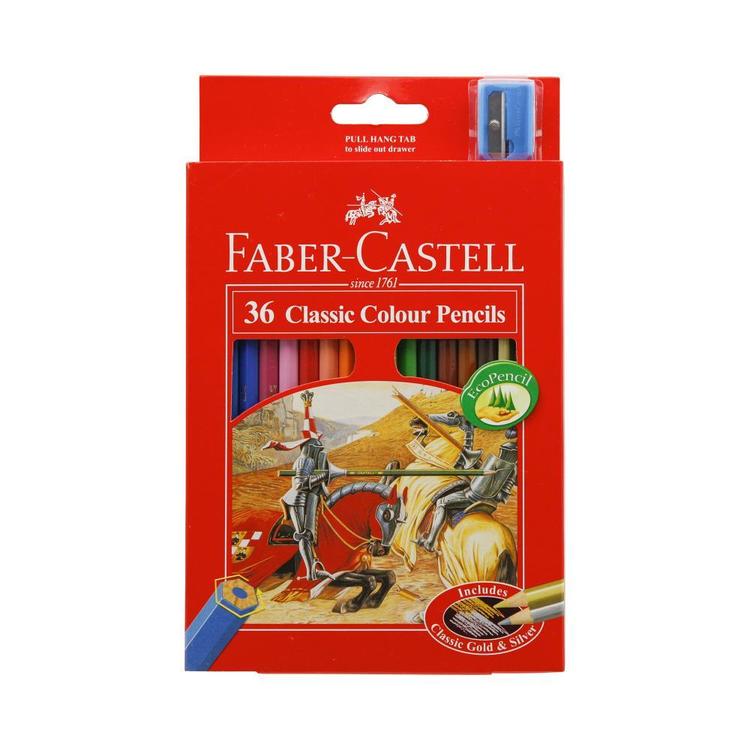 Faber Castell Classic Colour Pencils 36 Pack Multicoloured