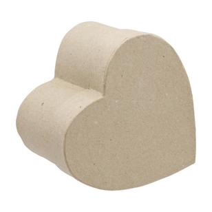 Shamrock Craft Papier Mache Heart Box Natural Large