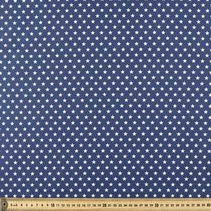 Spots & Stripes Star Printed 112 cm Cotton Fabric Navy
