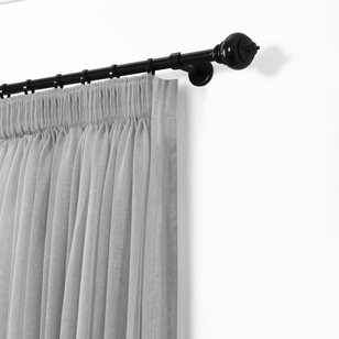 Caprice Stamford Globe Expandable Curtain Rod Set Black