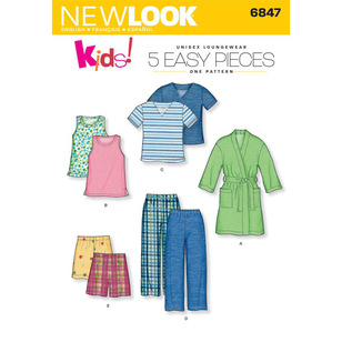 New Look Pattern 6847 Kid's Sleepwear