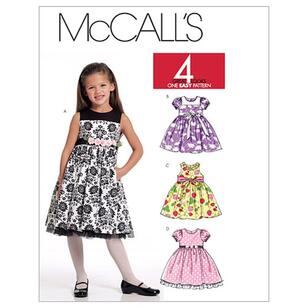 McCall's Pattern M5793 Girls' Lined Dresses