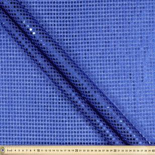 Plain 112 cm Disco Sequin Fabric Royal