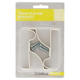 Tribeca 16 mm Conduit 75 mm Stayed Brackets Ivory 75 mm