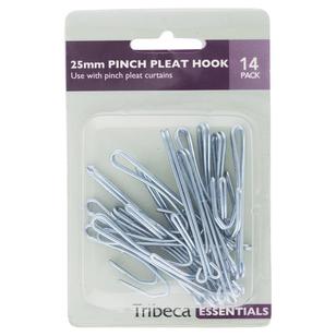 Tribeca 2 Prong Pinch Pleat Hooks Silver 35 mm