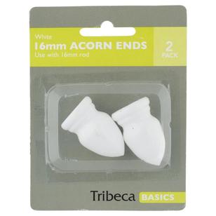 Tribeca 16 mm Conduit Acorn Ends White 16 mm