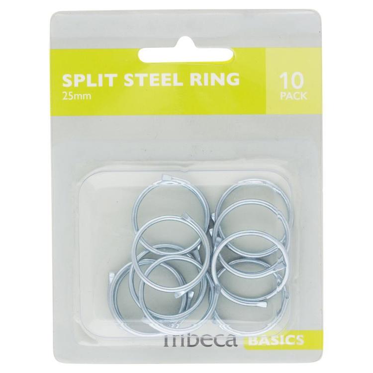 Tribeca Split Rings Silver 25 mm
