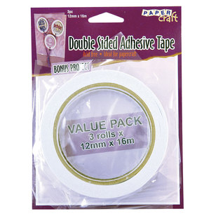 Papercraft Double-sided Tape 3 Pack White 6 mm