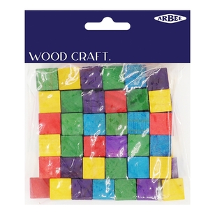 Arbee Wooden Craft Cubes Natural