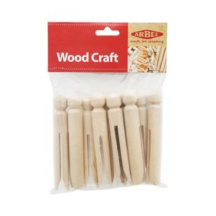 Arbee Wooden Dolly Pegs Natural