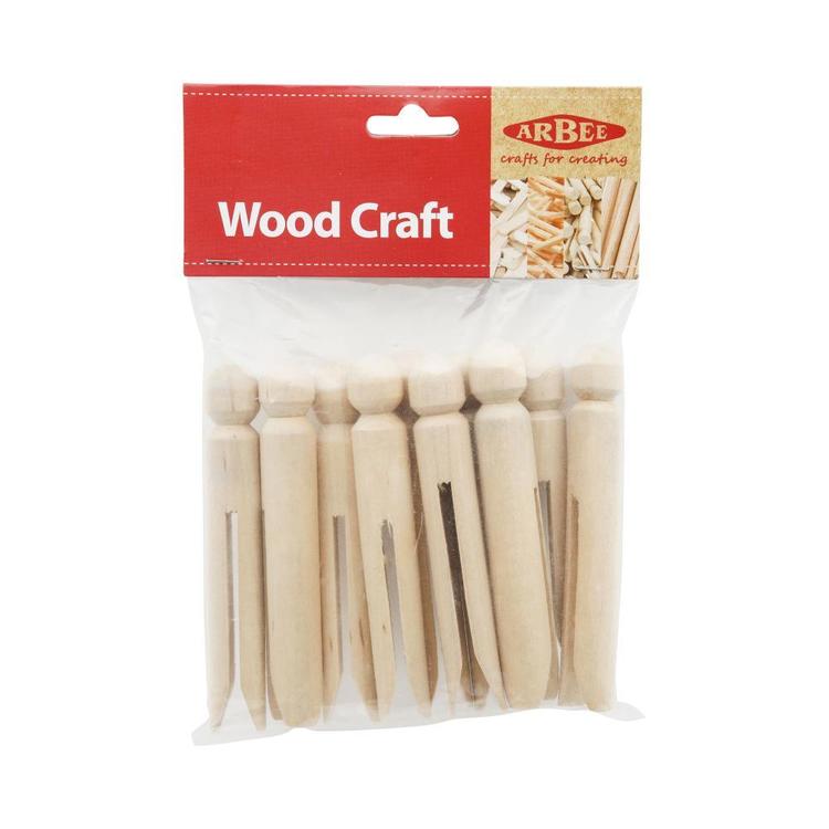 Arbee Wooden Dolly Pegs