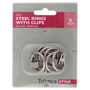 Tribeca Spring Clip With Ring Satin 19 mm