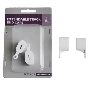 Tribeca Parnell Extendable Track End Cap 2 Pack White