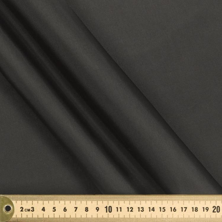 Plain 122 cm Bemsilk Lining Fabric Black