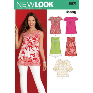 New Look Pattern 6871 Women's Top  10 - 22