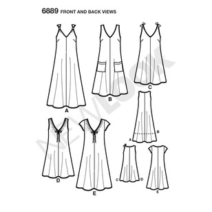 New Look Pattern 6889 Women's Dress  8 - 18