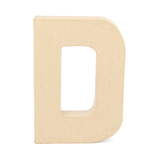 Shamrock Craft Papier Mache Letter D Natural