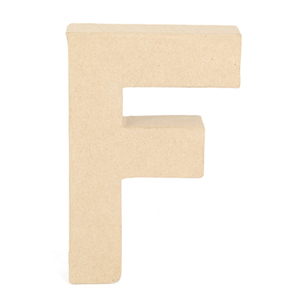 Shamrock Craft Papier Mache Letter F Natural