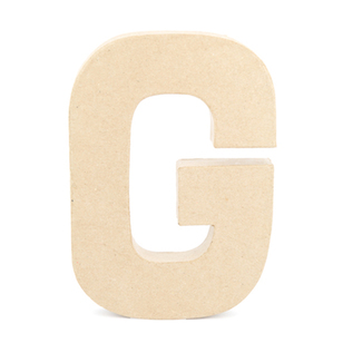 Shamrock Craft Papier Mache Letter G Natural